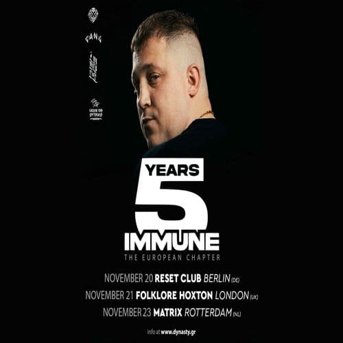 GRS Presents: Immune - 5 years | The European Chapter