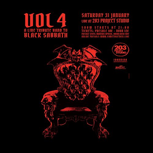 VOL.4 ( A LIVE TRIBUTE BAND TO BLACK SABBATH) LIVE AT STUDIO 203 31/1/26