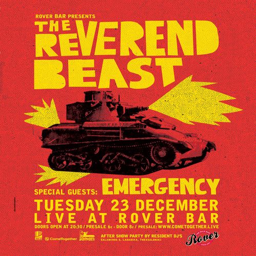 THE REVEREND BEASTS Live @ Rover || TUE 23 DEC || Special Guests: Emergency