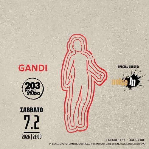 GANDI- NOISE IN LIVE AT STUDIO 203, IOANNINA!