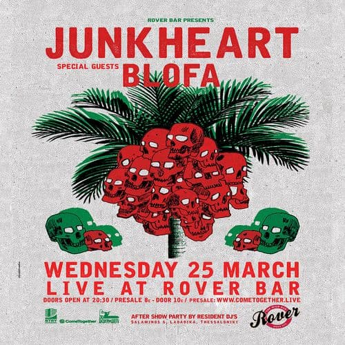 JUNKHEART Live @ Rover || WED 25 MAR || Special Guests: BLOFA